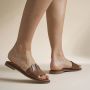 OH MY SANDALS Slippers cognac Leer Dames - Thumbnail 2