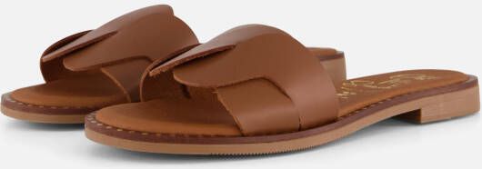 OH MY SANDALS Slippers cognac Leer Dames