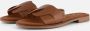 OH MY SANDALS Slippers cognac Leer Dames - Thumbnail 2