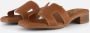 OH MY SANDALS Slippers cognac Leer Dames - Thumbnail 1