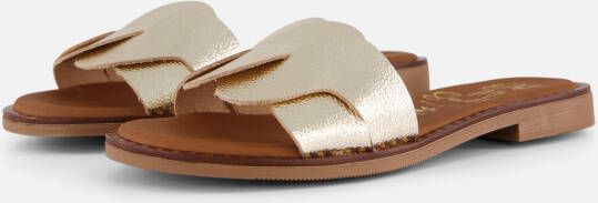 Oh My Sandals Slippers goud Leer