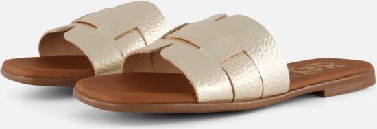 OH MY SANDALS Slippers goud Leer Dames