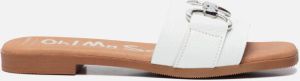 OH MY SANDALS Slippers wit Leer