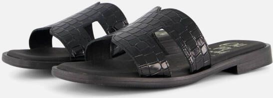 OH MY SANDALS Slippers zwart Leer Dames