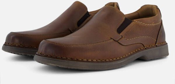 Outfielder Instappers cognac Leer