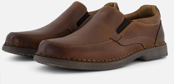 Outfielder Instappers cognac Leer