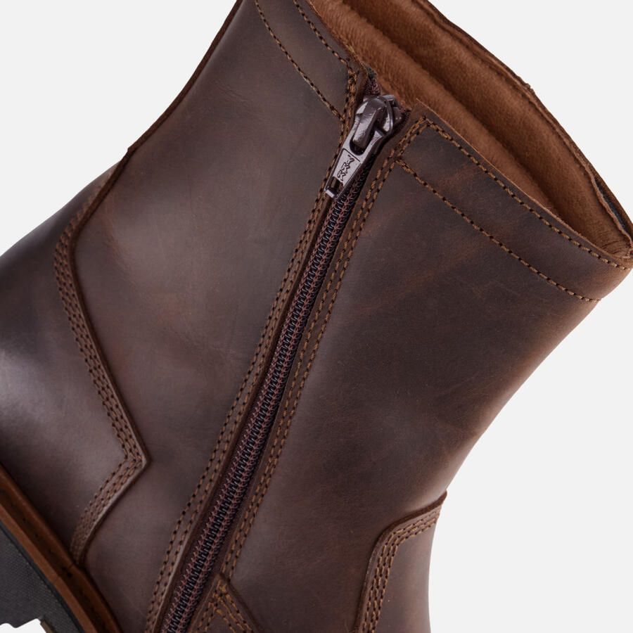 Outfielder Boots Met Rits bruin Leer - Foto 2