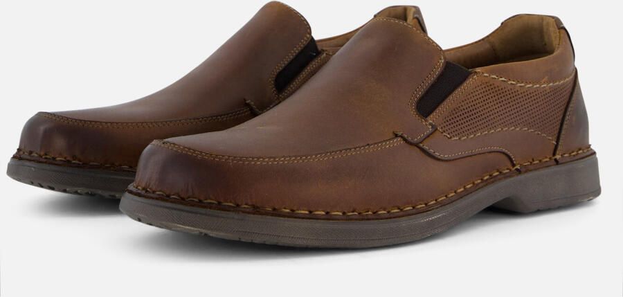 Outfielder Instappers cognac Leer - Foto 4