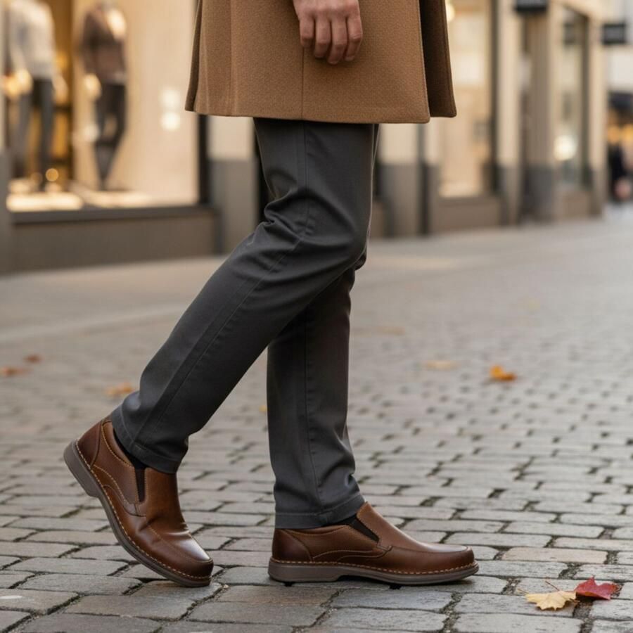 Outfielder Instappers cognac Leer - Foto 2