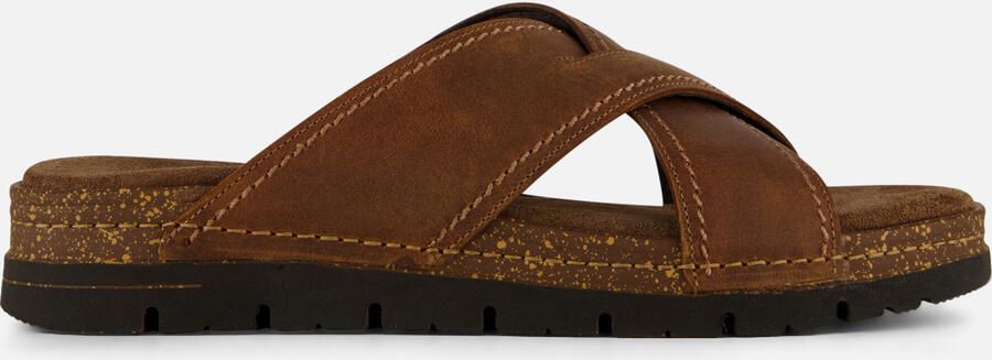 Outfielder Slippers bruin Leer - Foto 5
