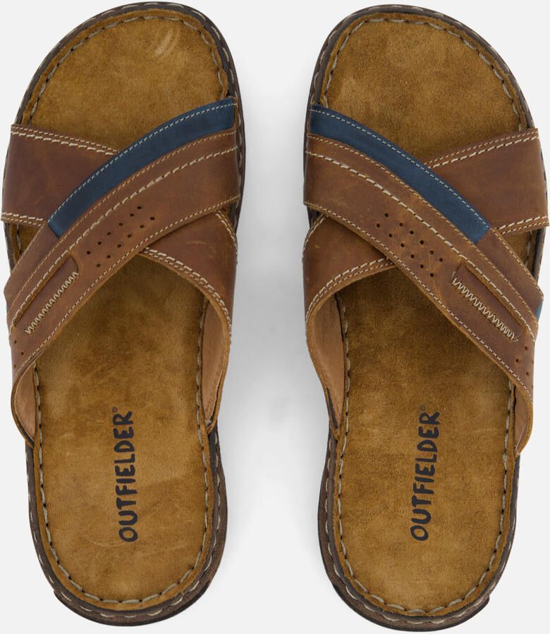 Outfielder Slippers Cognac bruin Leer - Foto 3