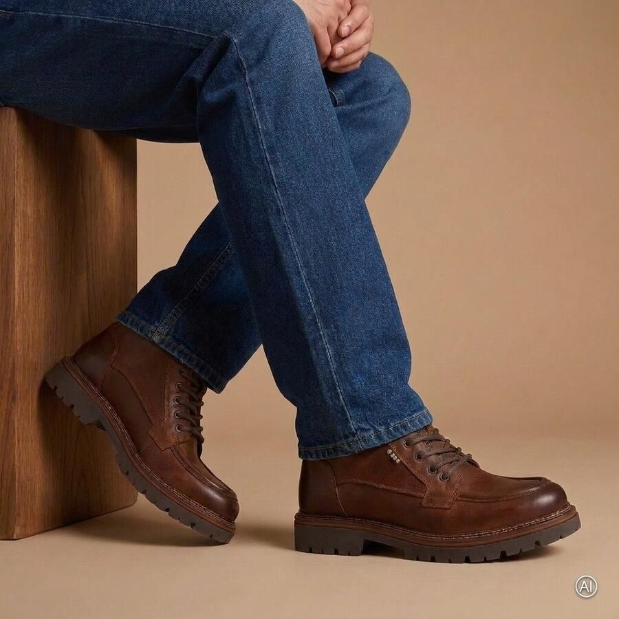 Outfielder Veterboots cognac Leer