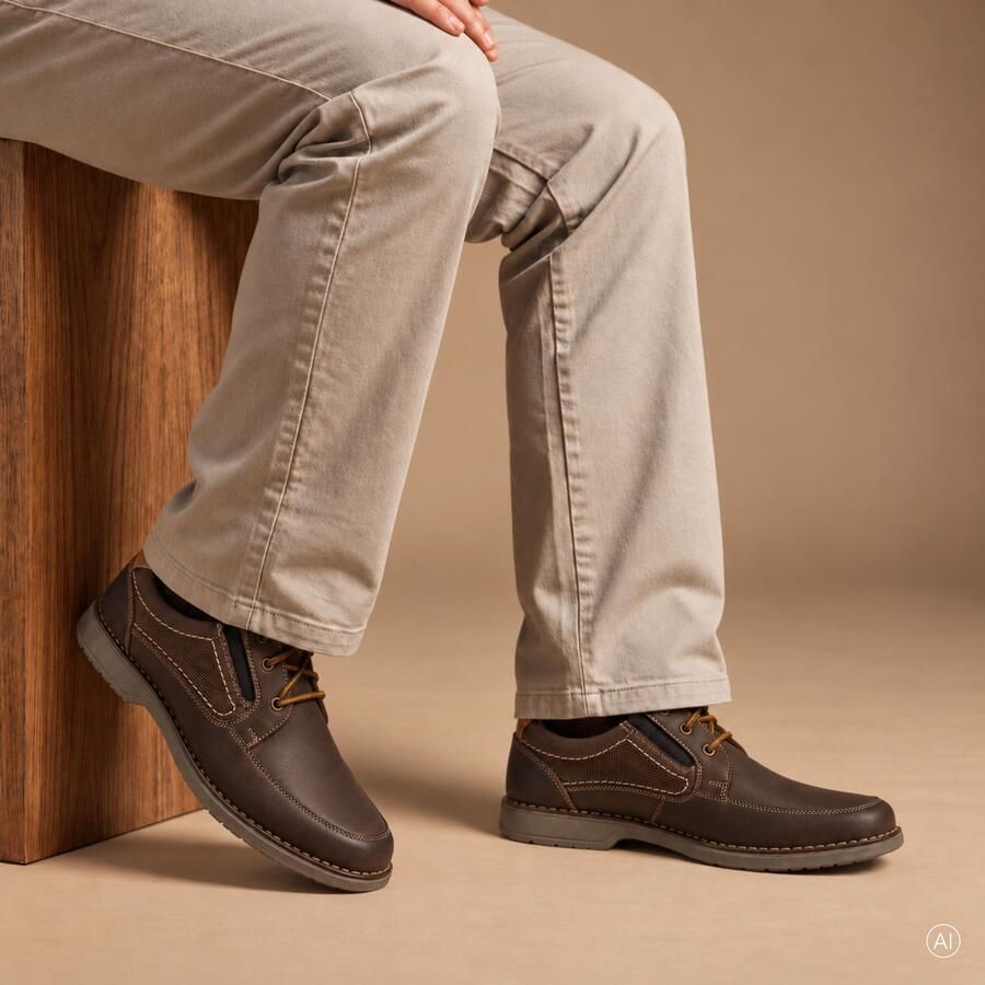 Outfielder Veterschoenen bruin Leer Heren