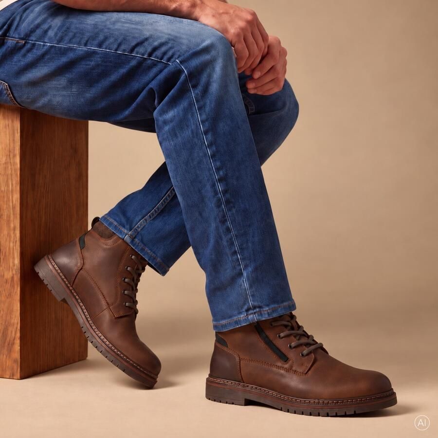 Outfielder Veterschoenen cognac Leer Heren - Foto 5