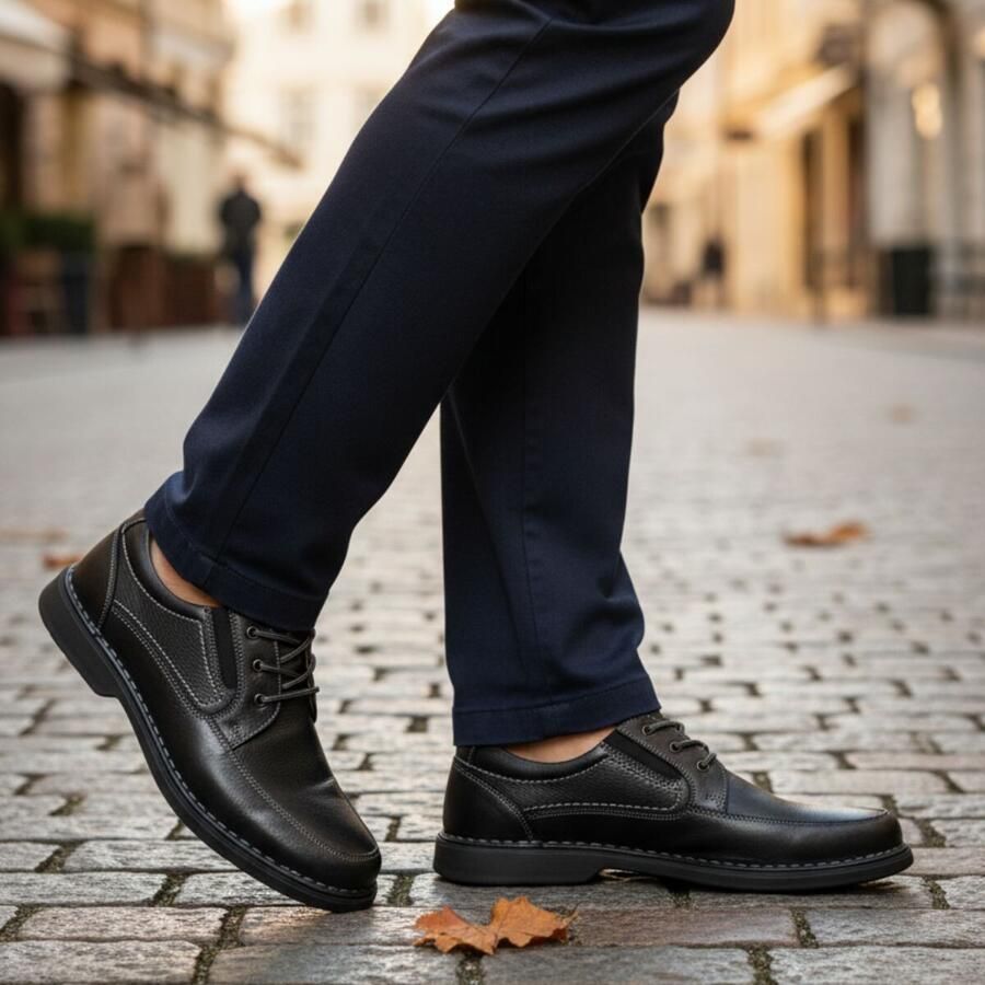 Outfielder Veterschoenen zwart Leer - Foto 2