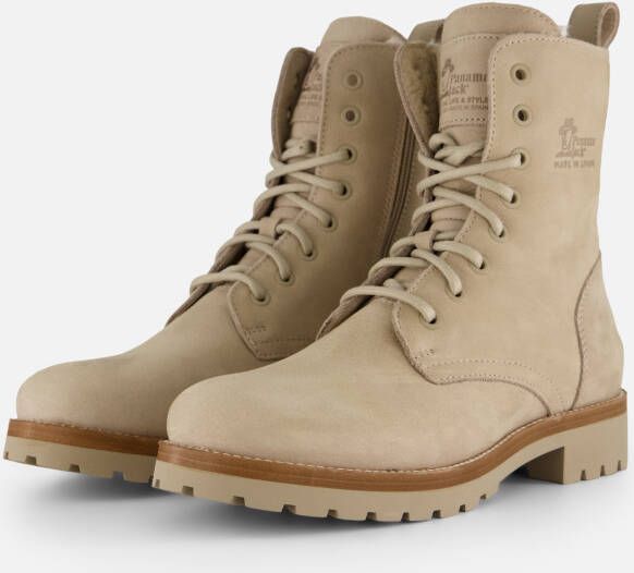 PANAMA JACK nubuck veterboots beige Nubuck Veterboots Dames