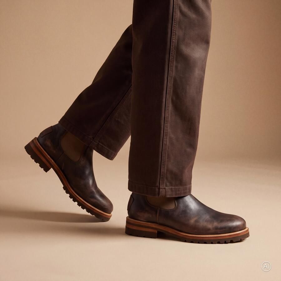 Panama Jack Elvin Igloo Chelsea Boots taupe Leer