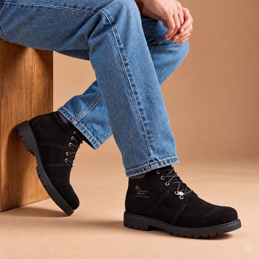 Panama Jack Fargo C14 zwart Suede