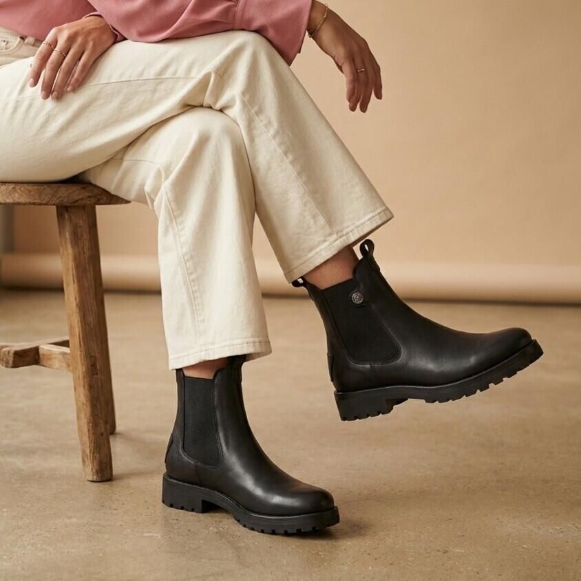 Panama Jack Francesca B1 Chelsea boots zwart Leer Dames