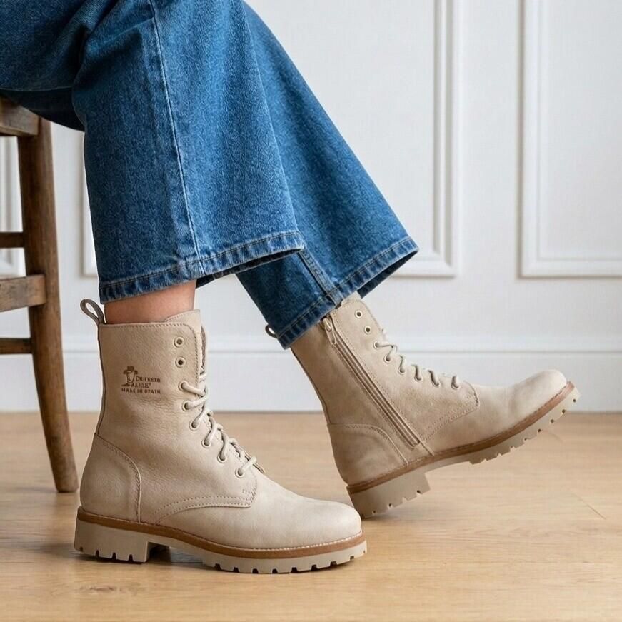 PANAMA JACK nubuck veterboots beige Nubuck Veterboots Dames - Foto 2