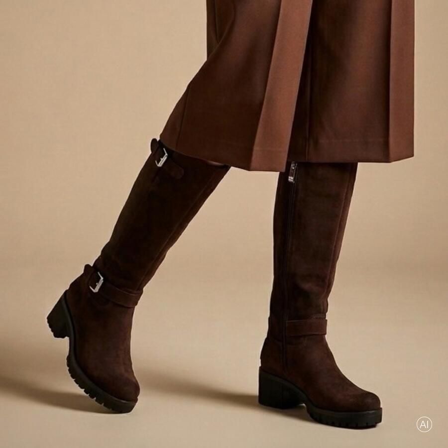 Panama Jack Phaedra B1 Velour Grass Dameslaarzen Marron