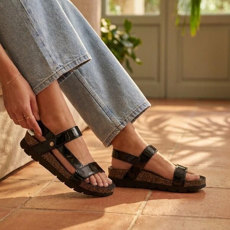 Panama Jack Selma B26 Sandalen zwart Lak