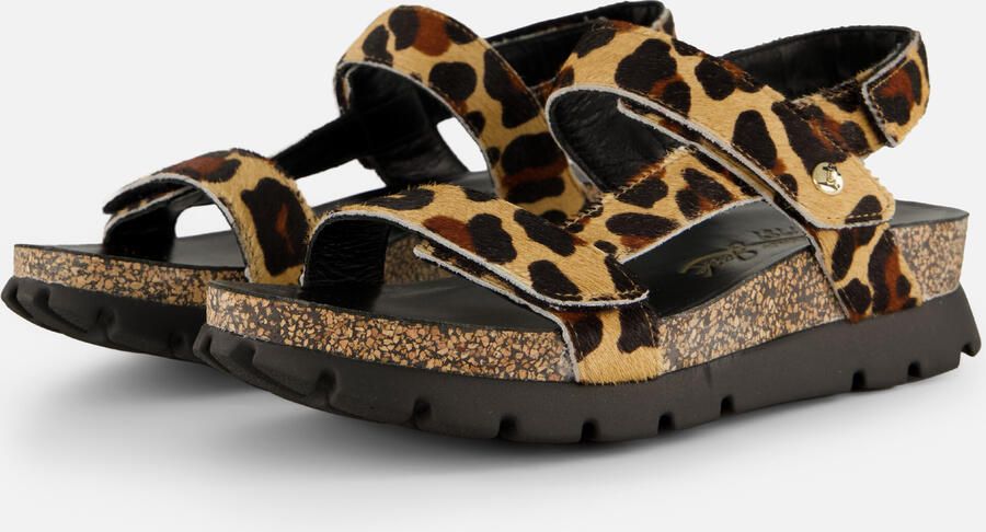 Panama Jack Selma Leopard Sandalen bruin Leer