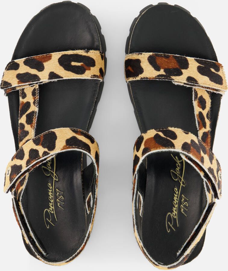 Panama Jack Selma Leopard Sandalen bruin Leer - Foto 3