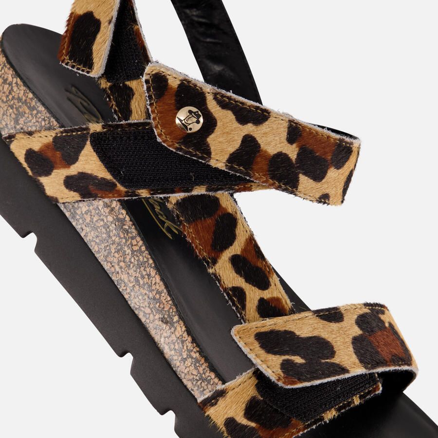 Panama Jack Selma Leopard Sandalen bruin Leer - Foto 2