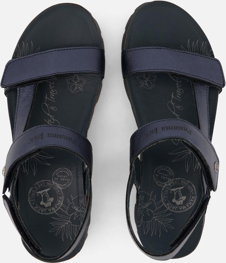 Panama Jack Glanzende Platte Sandalen Blue Dames - Foto 3