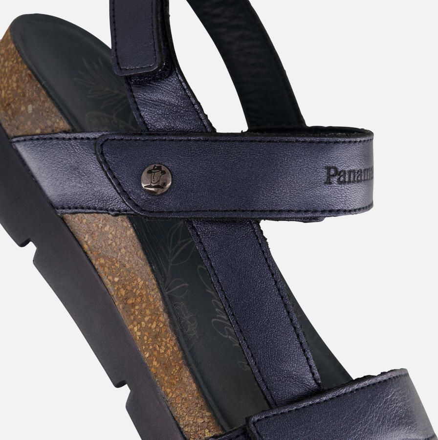 Panama Jack Glanzende Platte Sandalen Blue Dames - Foto 2