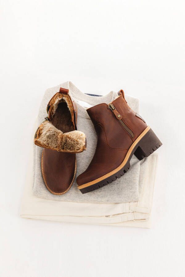 Panama Jack Pauline B9 Enkellaarsjes cognac