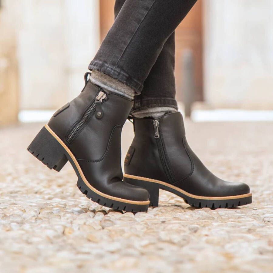 Panama Jack Pauline Travelling B2 enkellaarsjes zwart Dames Leer - Foto 7