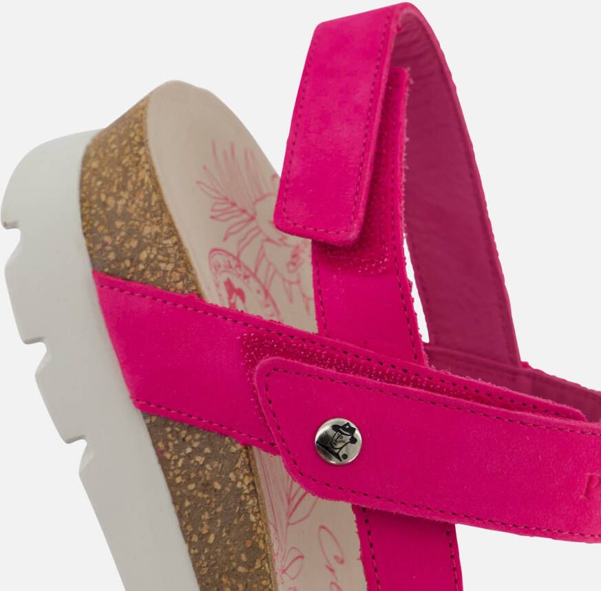 Panama Jack Platte Sandalen met Plakstrip Pink Dames