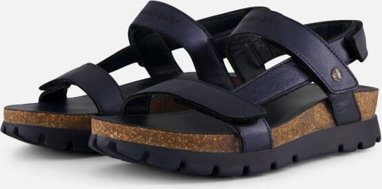 Panama Jack Glanzende Platte Sandalen Blue Dames