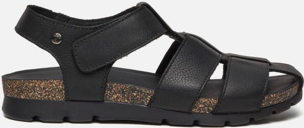 Panama Jack Velcro Platte Sandalen voor Mannen Black Heren