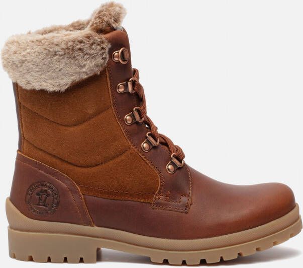Panama Jack TUSCANI~B26~~~~~~~~~~~~~~~~~~~ Hoge sneakersVeterlaarzenDames veterschoenenDames sneakersHalf-hoge schoenen Cognac