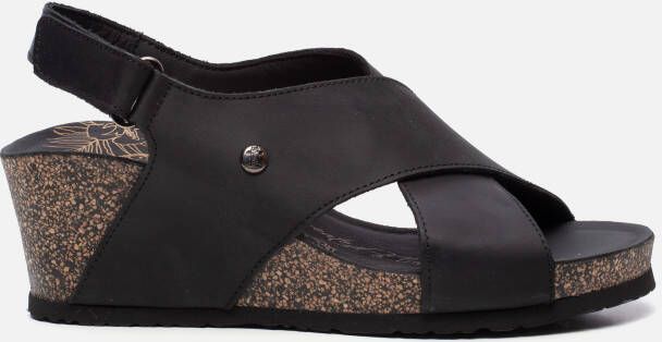Panama Jack Valeska Basics B2 sandalen met sleehak zwart