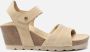 Panama Jack Wig Sandalen met Plakband Beige Dames - Thumbnail 1