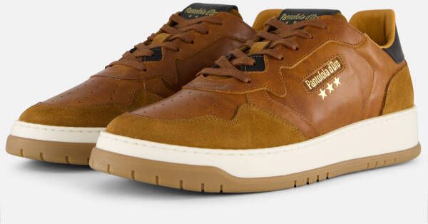 Pantofola d'Oro Sirmione Low Sneakers Leren Sneaker Heren Cognac