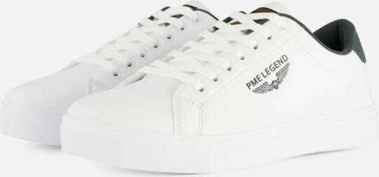 PME Legend Witte Carior Sneaker met Groene Accenten Multicolor Heren