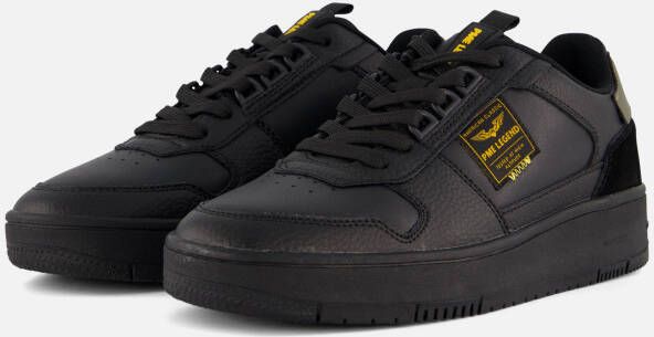 PME Legend Witte Leren Sneaker met Bruine en Zwarte Details White Heren