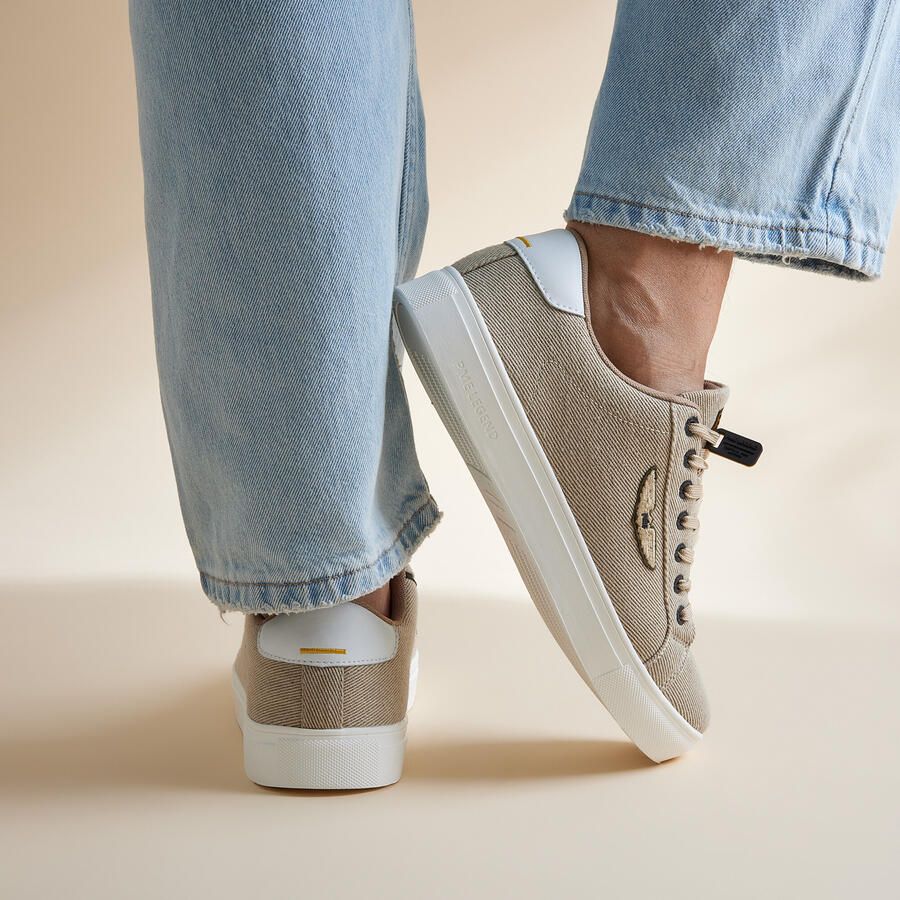 PME Legend Beechburd Sneakers beige Textiel - Foto 3