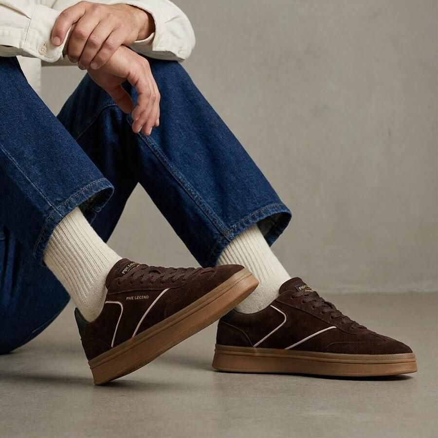 PME Legend Hauler CS-10 suède sneakers donkerbruin - Foto 3