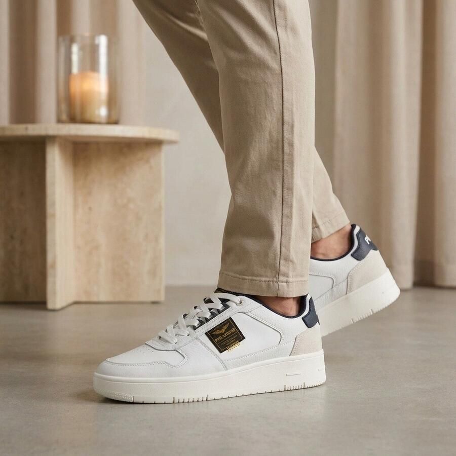 PME Legend Gobbler Lage sneakers Leren Sneaker Heren Wit - Foto 3