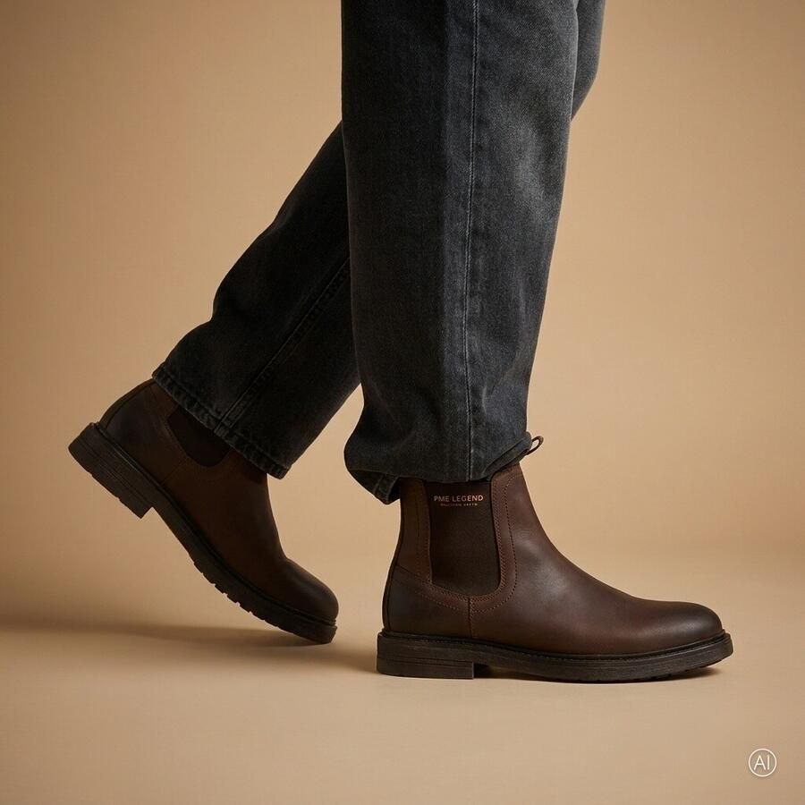 PME Legend Chelsea Boot Yoke CB-11 Leather Brown - Foto 17