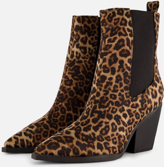 POSH by Poelman Chelsea boots met hak bruin Pu