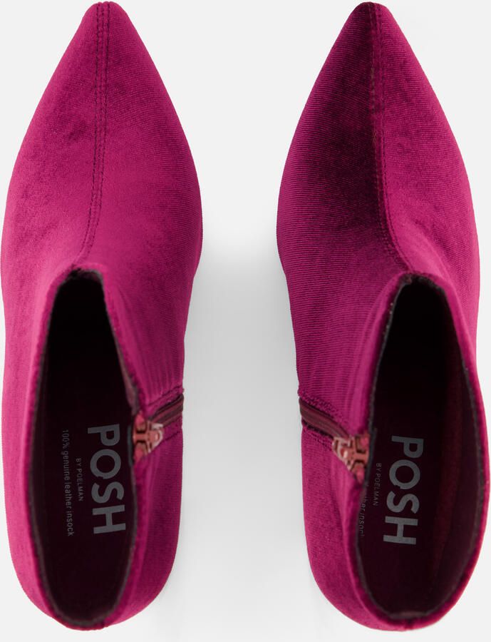 POSH by Poelman Enkellaarsjes bordeaux Textiel Dames - Foto 4