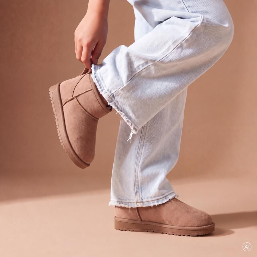 POSH by Poelman Posh Bont Laarzen taupe Dames