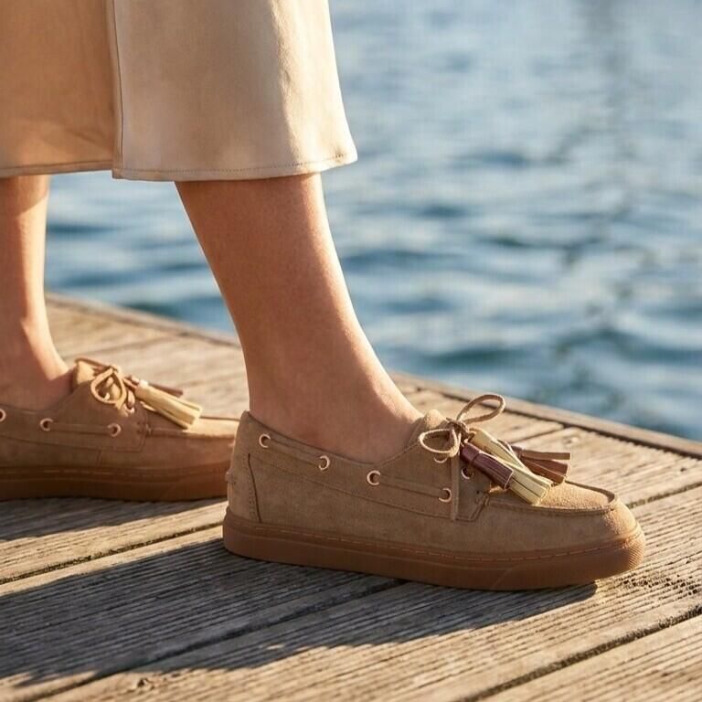 POSH by Poelman Posh Bootschoenen Instappers cognac Suède - Foto 3